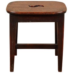 Small 19th Century English Georgian Oak Stool