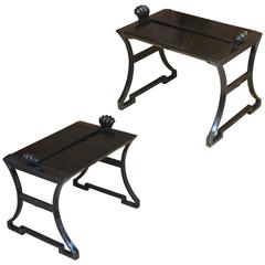 Pair of the "Number 2" Bench in Iron Designed by Folke Bensow for Näfveqvarns 11