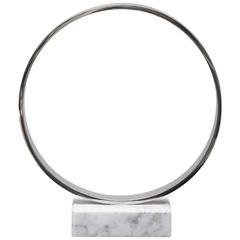 Stainless Steel Ring on Marble Stand, M 6