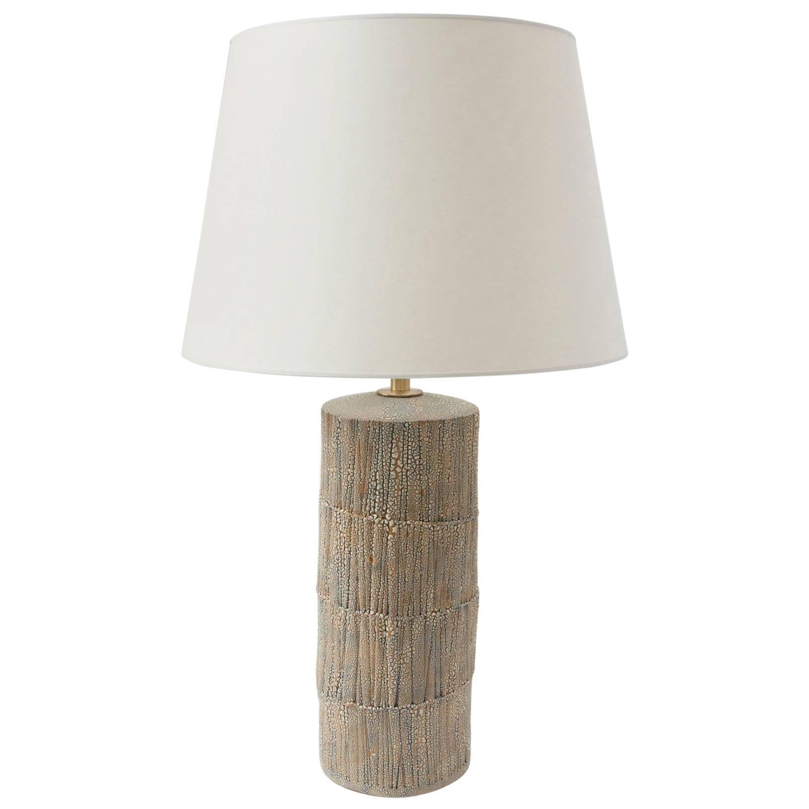 Ceramic Shagreen Table Lamp For Sale