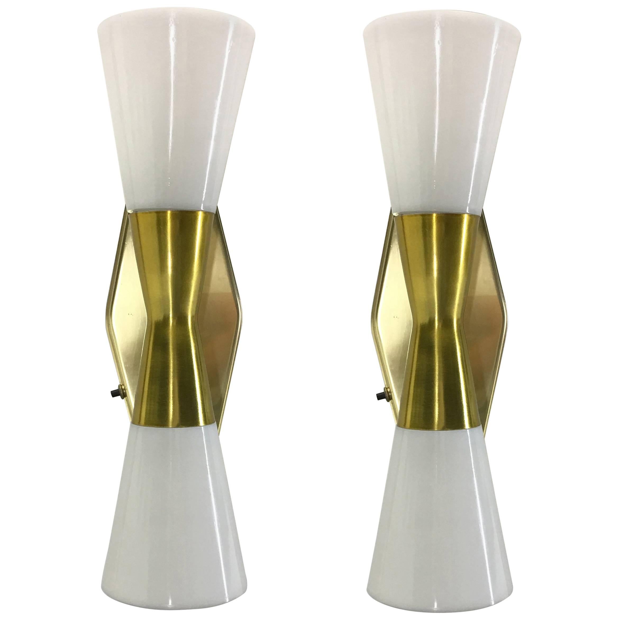 Vintage Pair of Wall Bow Tie Sconces by Virden Lighting