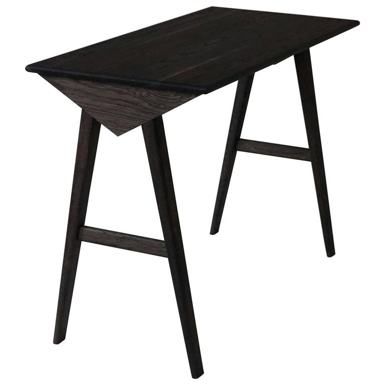 Phloem Studio Laura Desk Handmade Modern Secretary In Walnut Astral Desk In Oxidized White Oak Modern Writing Computer Table