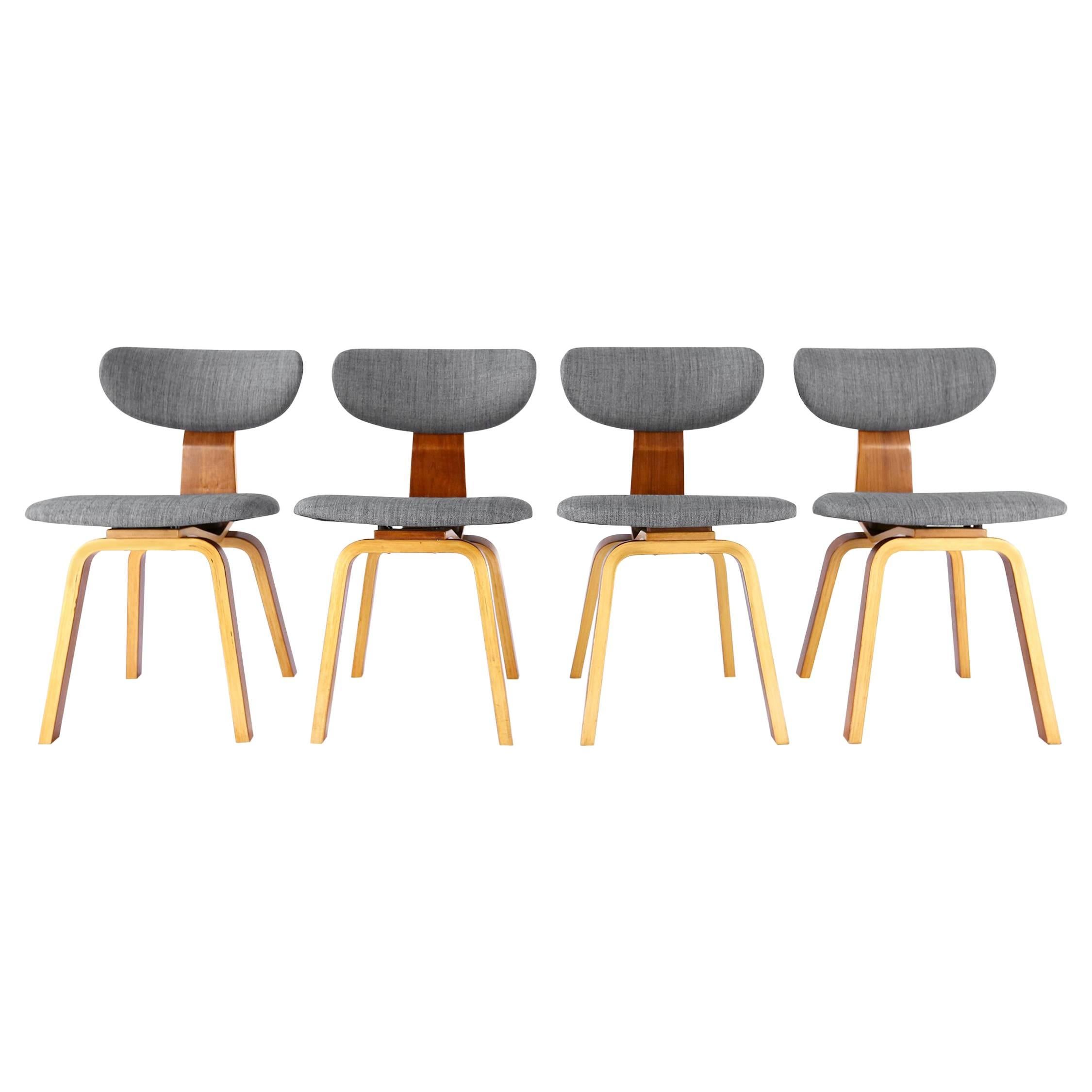 Set of Four Rare SB37 Dining Chairs by Cees Braakman for Pastoe For Sale