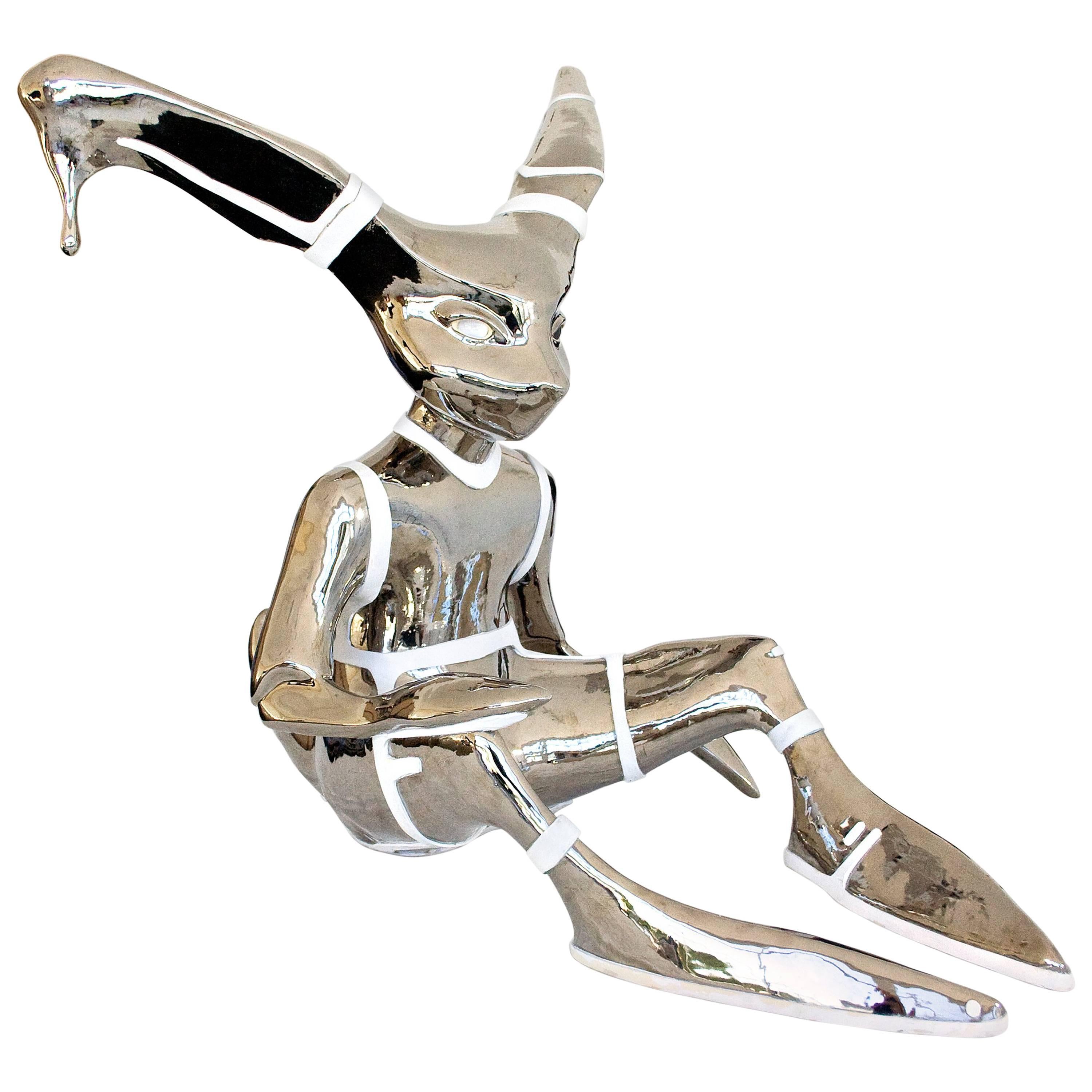 Steel Rabbit Sculpture by Kim Simonsson, Finland, circa 2006