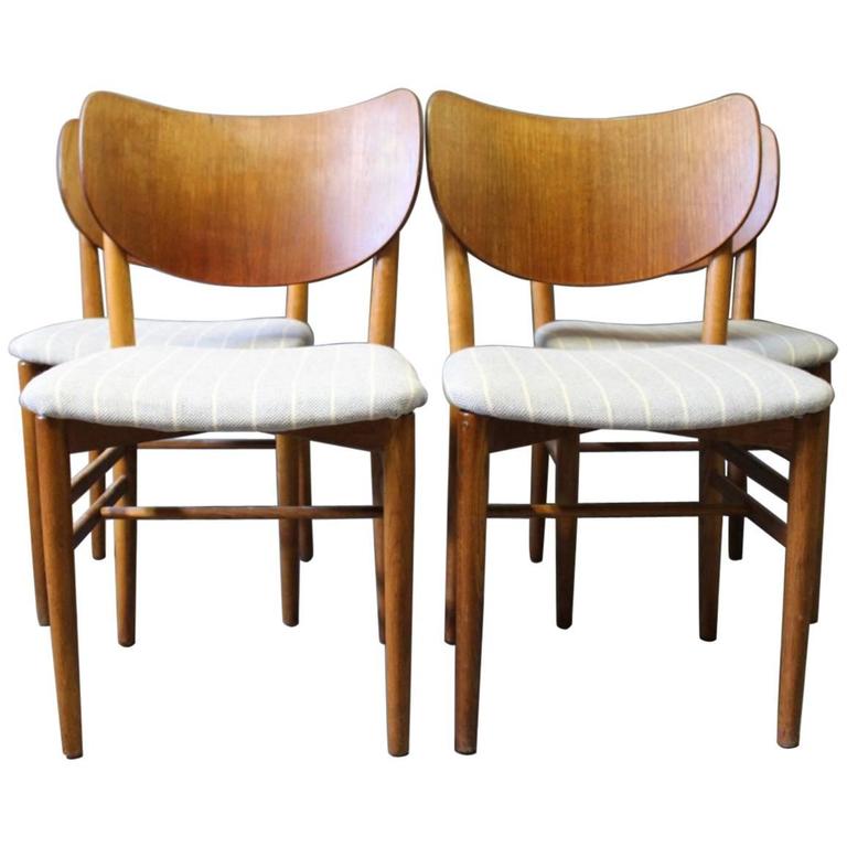 Set Of Four Dining Room Chairs Designed By Nils And Eva Koppel Set Of Four Dining Room Chairs Designed By Nils And Eva Koppel 1960s For