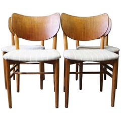 Set of Four Dining Room Chairs Designed by Nils and Eva Koppel, 1960s