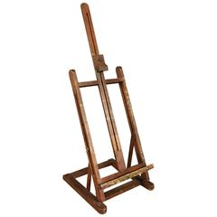 Small Adjustable Painters Easel, France, 1920s