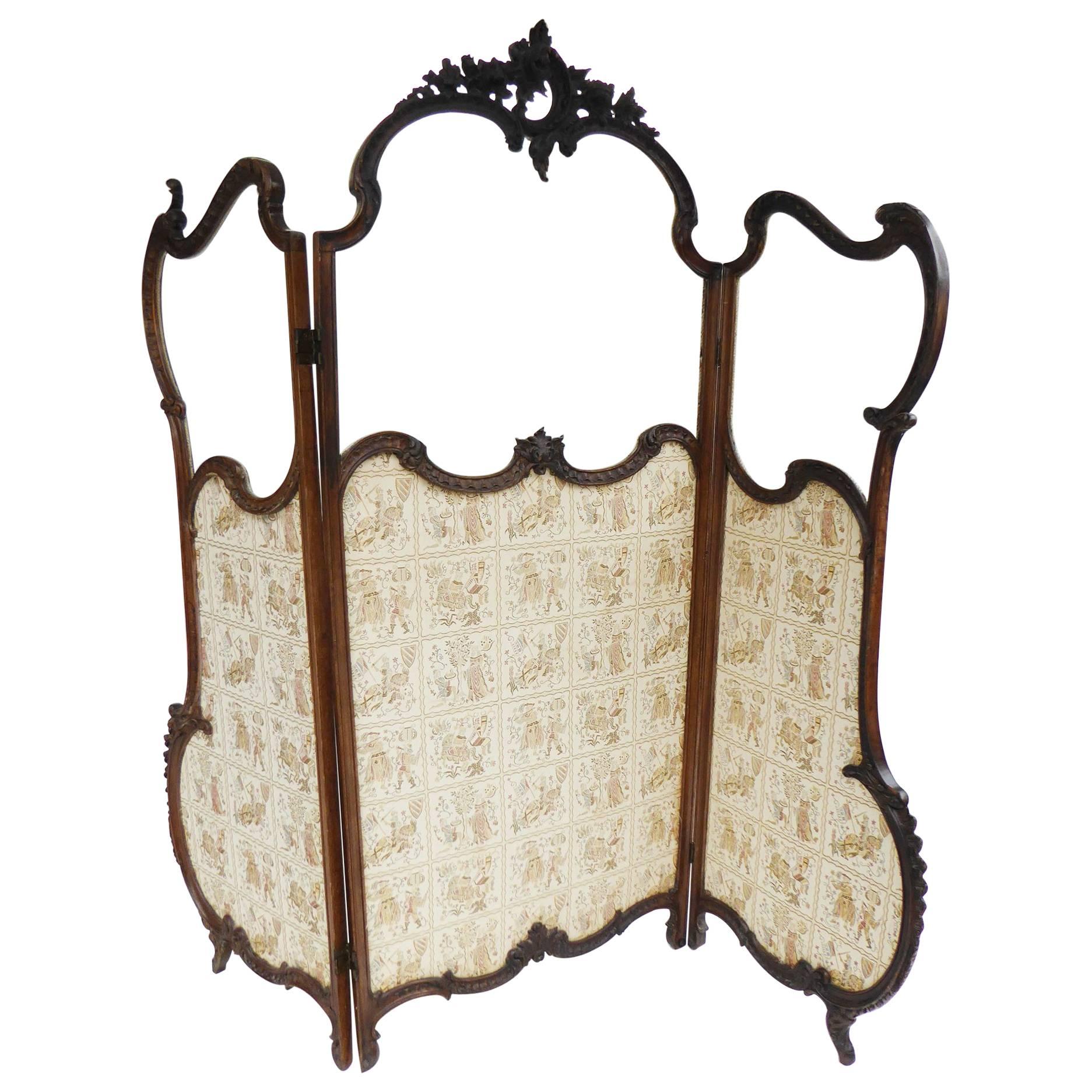 19th Century French Rococo Style Dressing Screen