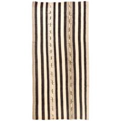 Vintage Anatolian Kilim Rug with Vertical Bands 7