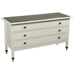 Chest of Drawers by Carlo de Carli Mirror Glass Brass Vintage Italy 1960s