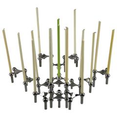 Set of 15 Piece Modular Candlestick and Jardinière by Nagel Konzept 6