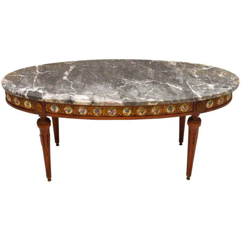 Antique French Marble Top Coffee Table At 1stdibs