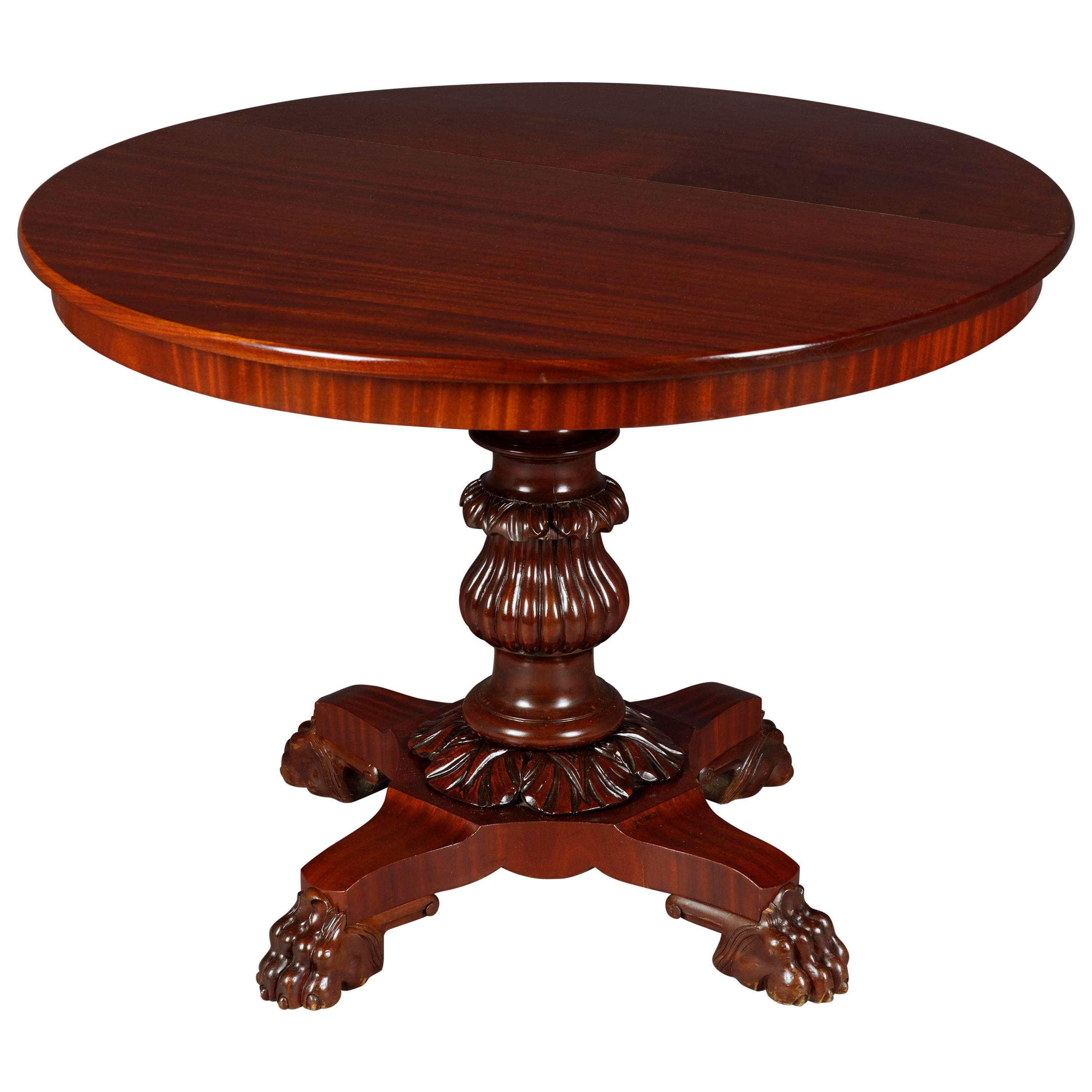 19th Century, Round Mahagony Table in the Late Biedermeier Style 