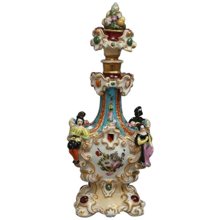 Mid-19th Century Russian Imperial Porcelain Perfume Bottle with Stopper For Sale