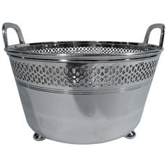 Tiffany Edwardian Pierced Sterling Silver Ice Bucket 7