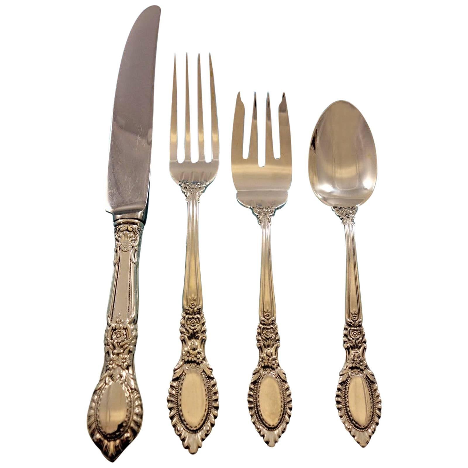 Guildhall by Reed and Barton Sterling Silver Flatware Set 8 Service 35 Pieces For Sale