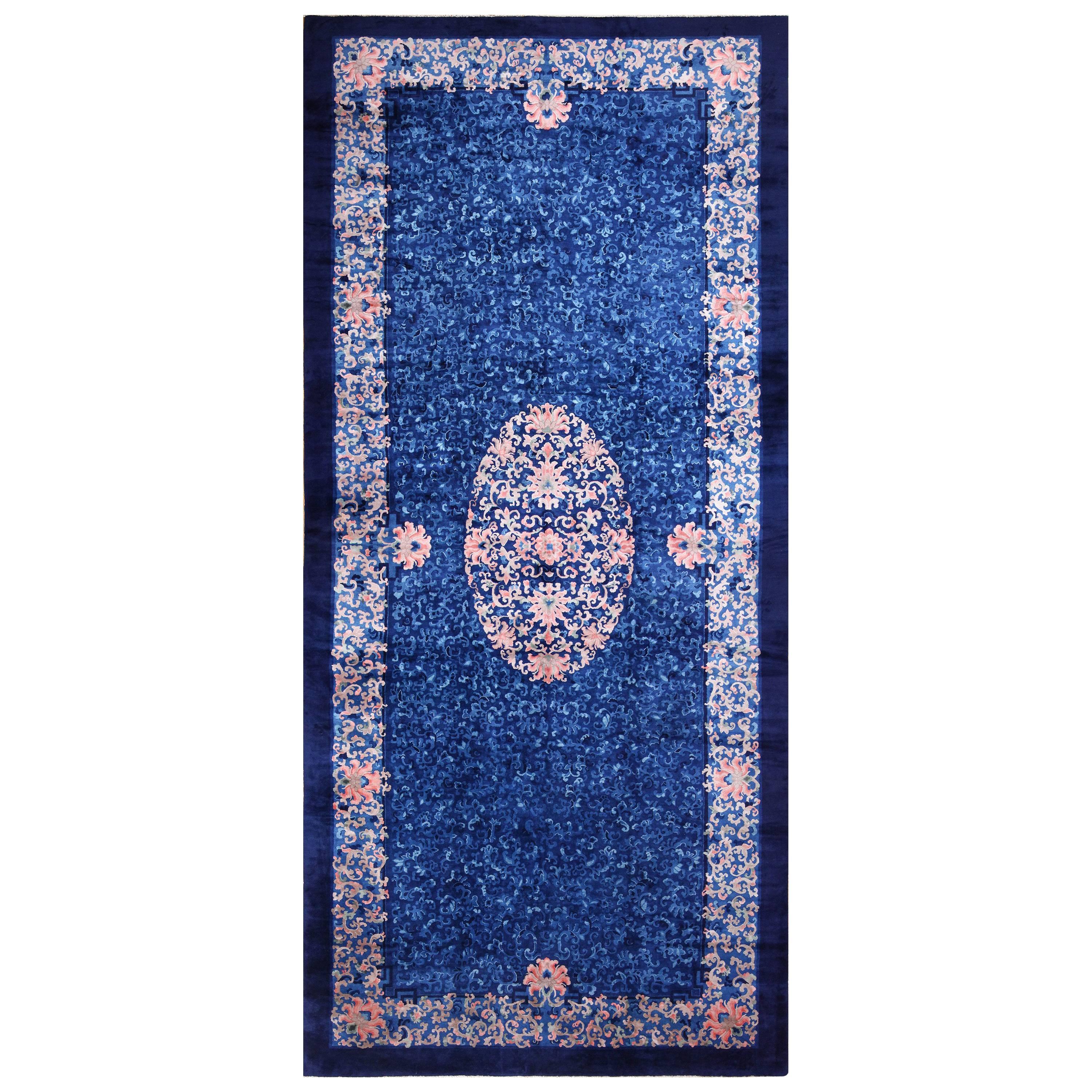 Pair of Blue Antique Chinese Rugs For Sale at 1stdibs