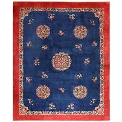 Antique Blue Chinese Rug 12
