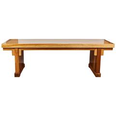 Early 21st Century Chinese Solid Cedar Painting Table