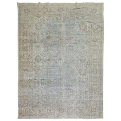 Shabby Chic Antique Persian Mahal Rug in Water Colors 4