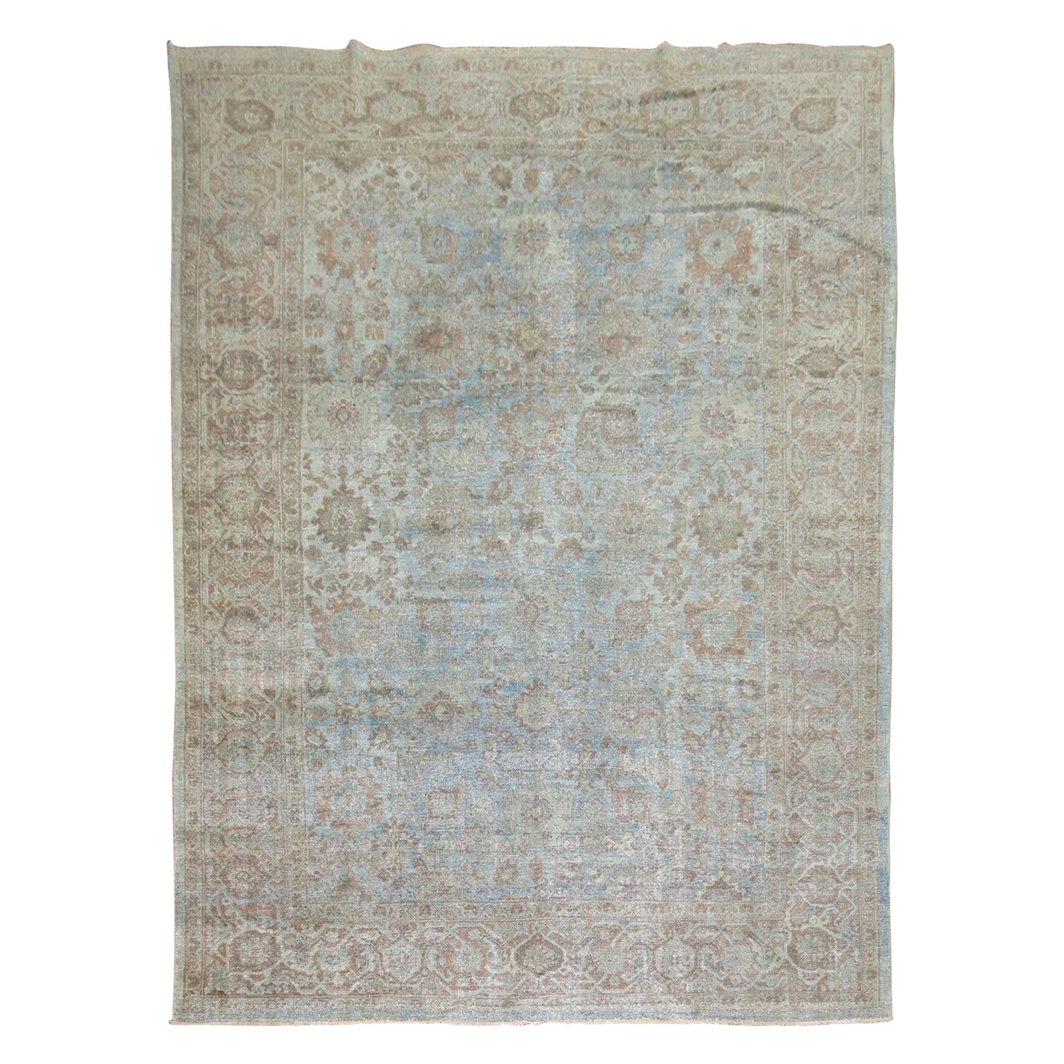 Colección Zabihi Alfombra Persa Antigua Mahal Azul Polvo en venta