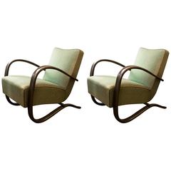 Pair of Jindrich Halabala "H269" Armchairs 10