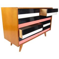 Czech Vintage Pink Chest of Drawers, 1960s