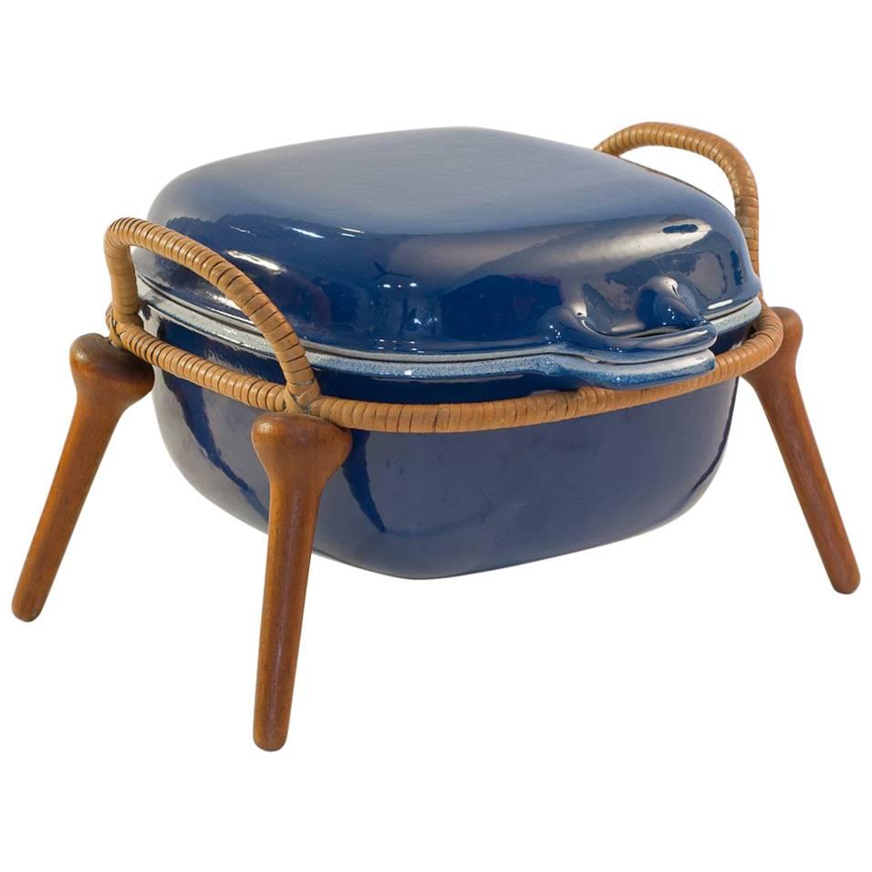 Enameled Blue Dutch Oven by Jens Quistgaard