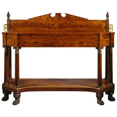 Very Fine Federal Carved Mahogany Sideboard