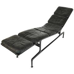 Vintage Charles Eames for Herman Miller ''Billy Wilder'' Leather Chaise Lounge