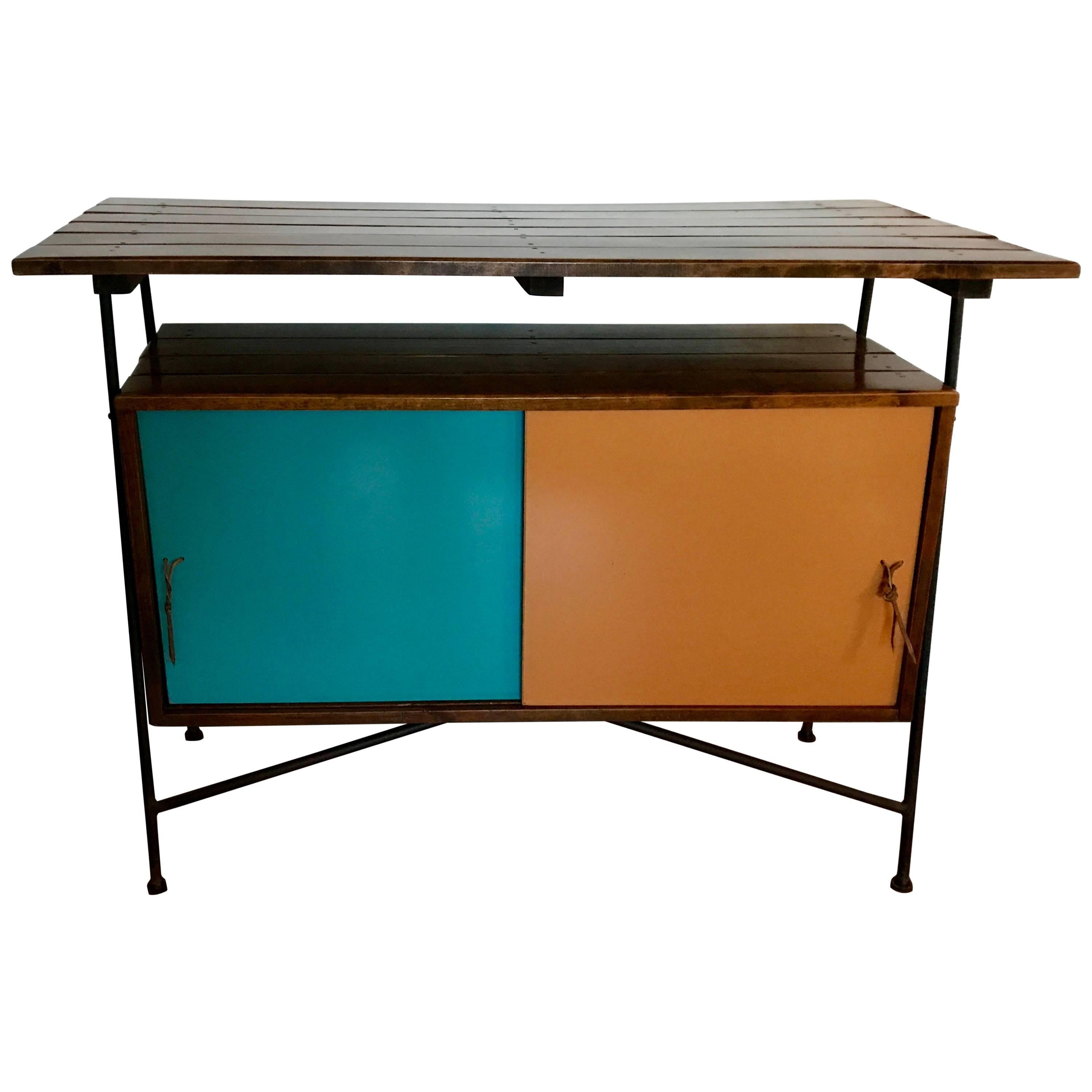 Mid Century Arthur Umanoff Cocktail Bar or Sideboard Credenza for Raymor, 1950's For Sale