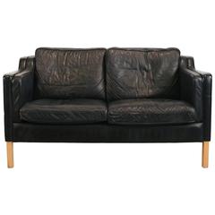 Vintage Danish Leather Two-Seat Sofa Vintage Danish Leather Two-Seat Sofa