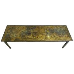 Philip and Kelvin LaVerne Etched Bronze Coffee Table