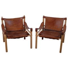 Pair of Arne Norell "Sirocco" Safari Chairs, 1964