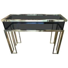 Italian 1970s Brass and Glass Console Table by Romeo Rega 5