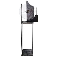 Handmade Steel and Lucite Sculpture on a Steel Stand 3