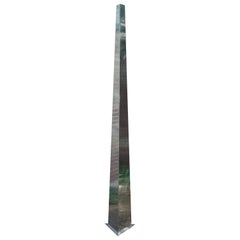 Large Stainless Steel Triangular Obelisk Sculpture, Garden or Yard
