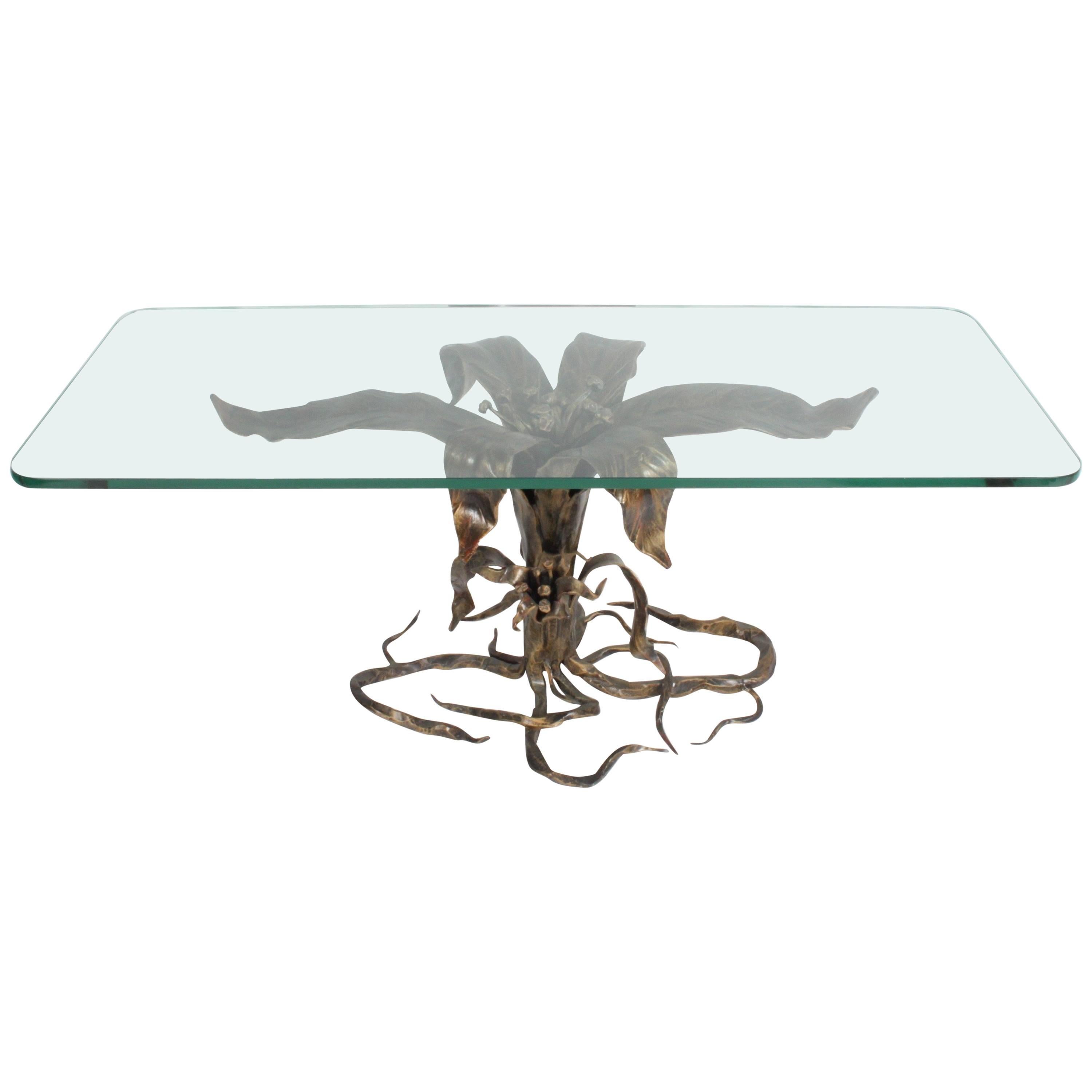 Tavolino da caffè Bertaolami Organic Form Faux Bronze, Italia in vendita