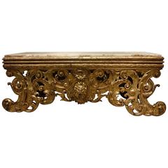 18th Century Italian Richly Decorated Bench Console