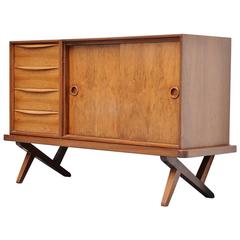 Rudolf Glatzel Walnut Credenza for Fristho, Holland, 1955