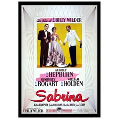 Vintage "Sabrina" Film Poster, 1954