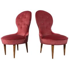 Petite Scandinavian Lounge Chairs, 1950s 11
