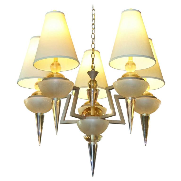 Monumental 1980s Van Teal Chandelier Ziggurat Motif For At 1stdibs Monumental 1980s Van Teal Chandelier Ziggurat Motif For