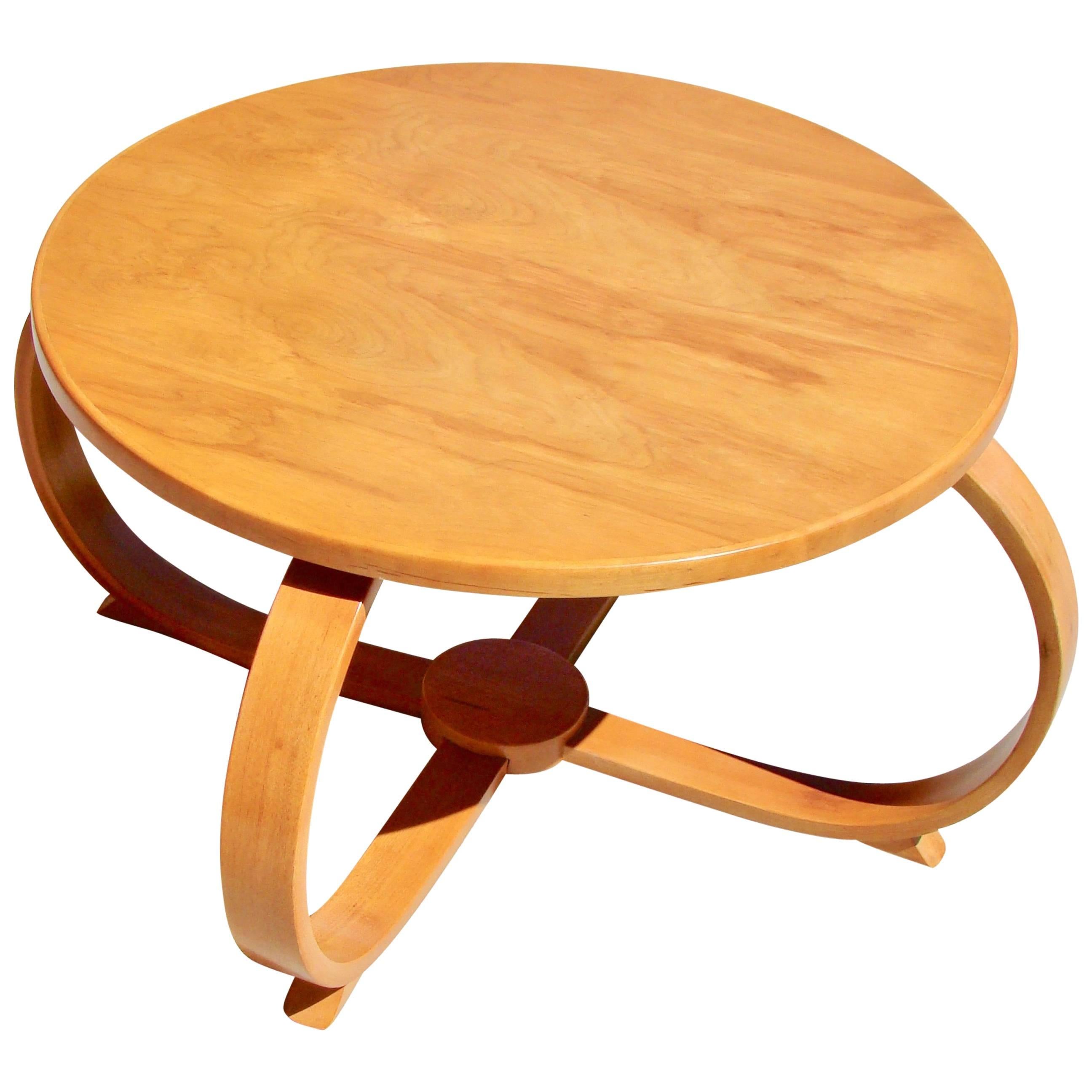 Stunning Bentwood Machine Age Streamline Table by Thonet