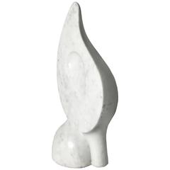 Abstract White Marble Sculpture
