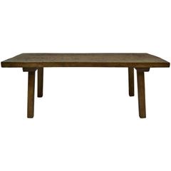 Antique Oak Pig Bench Coffee Table