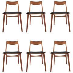 Danish Teak Boomerang Dining Chairs by Erik Christiansen for Slagelse