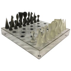 Karim Rashid Acrylic Black & White Chess Set