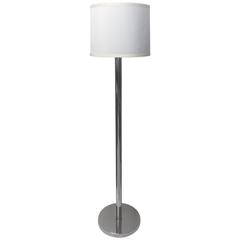 1970s Minimalist Polished Chrome Floor Lamp 4