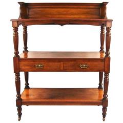 Used English Victorian Walnut Three-Tier Server by S.G. Vaughan and Company